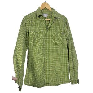 Vintage Carhartt Men's Green Plaid 100% Cotton Button Down Shirt Size M